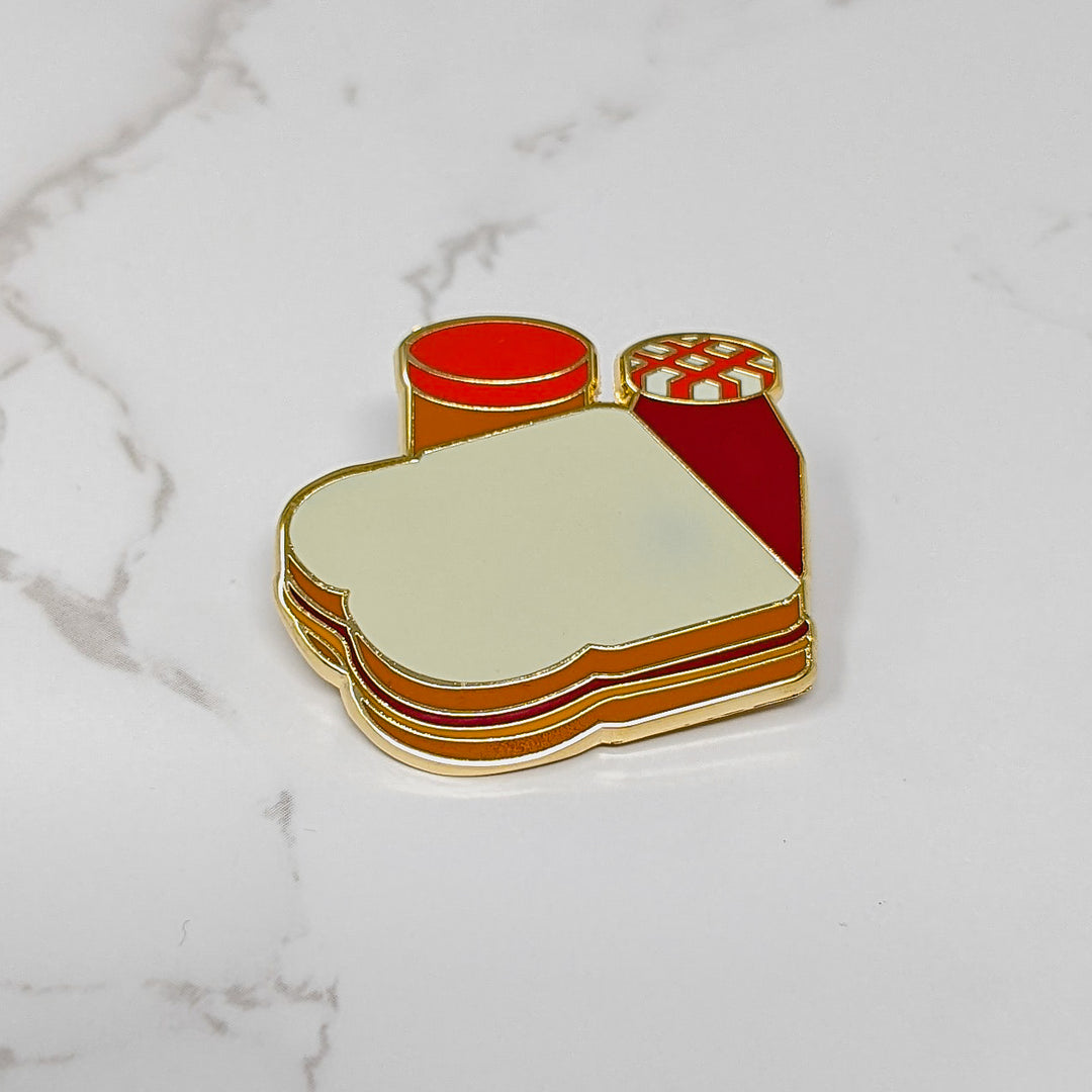 Peanut Butter & Jelly Sandwich Enamel Pin