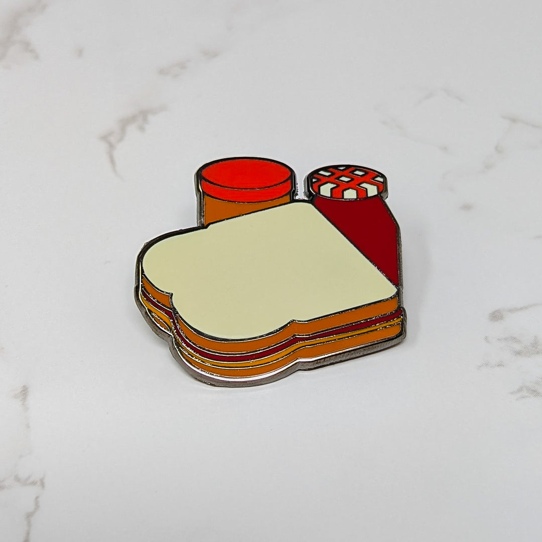 Peanut Butter & Jelly Sandwich Enamel Pin