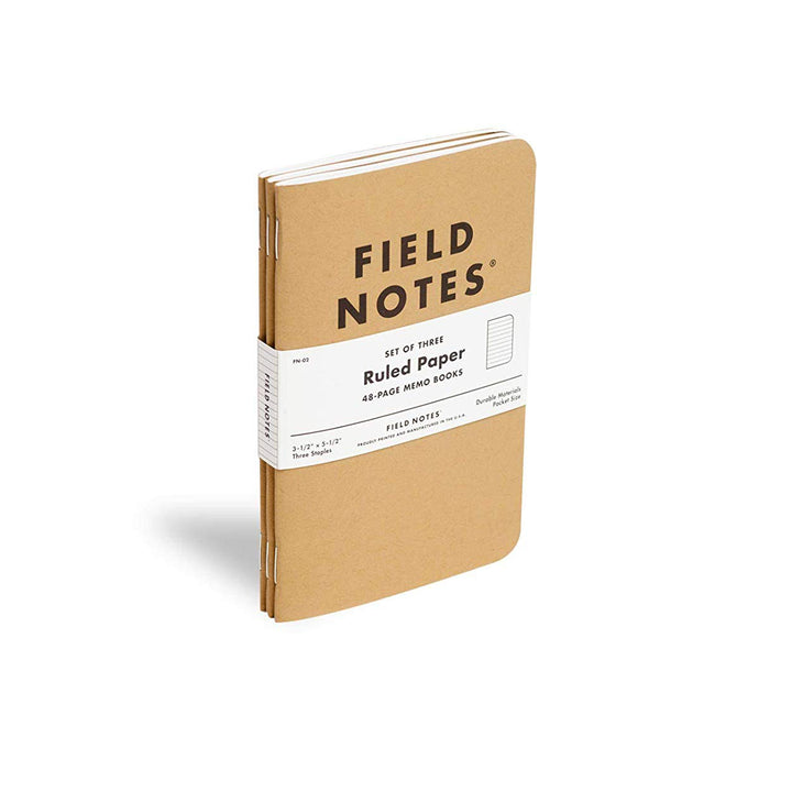 Field Notes Original Kraft Memo Book Ruled 3-Pack