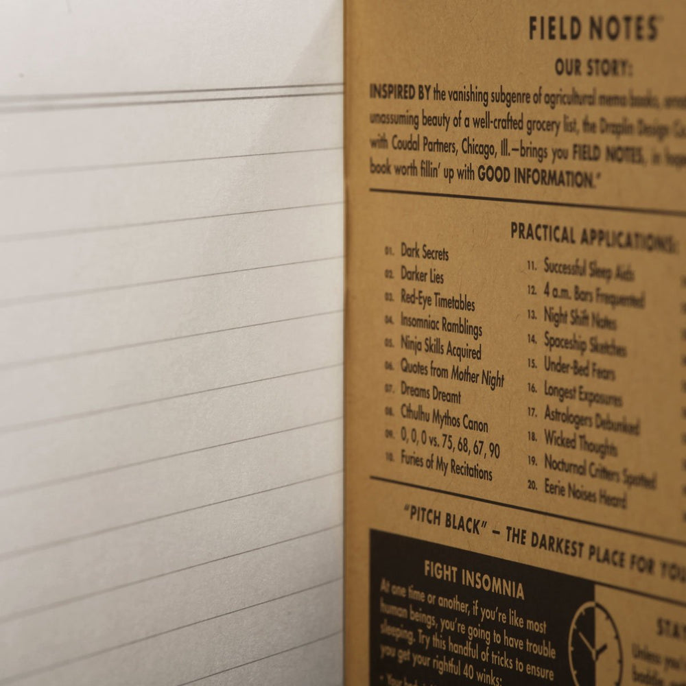 Field Notes Pitch Black Ruled Notebook 2-Pack