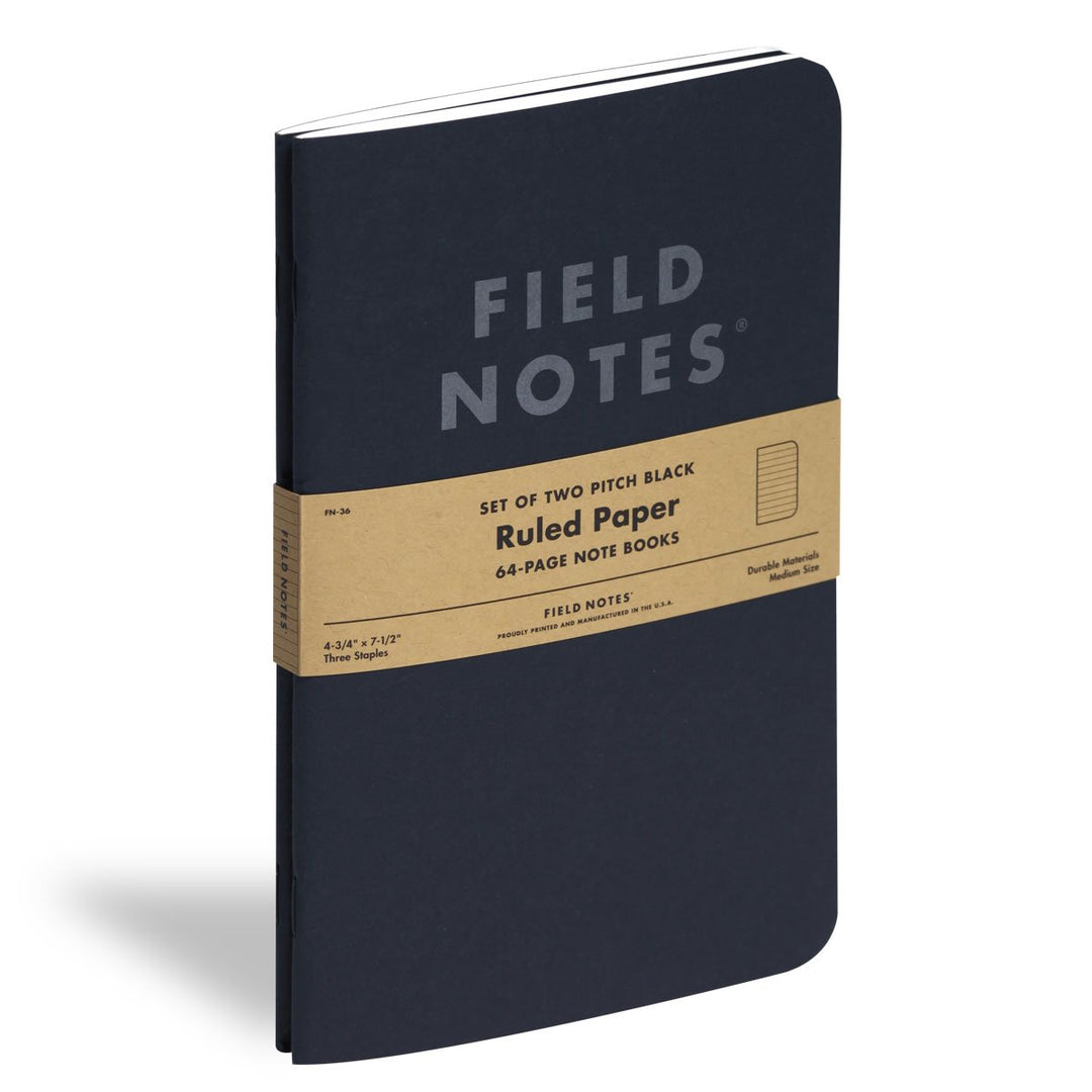 Field Notes Pitch Black Ruled Notebook 2-Pack